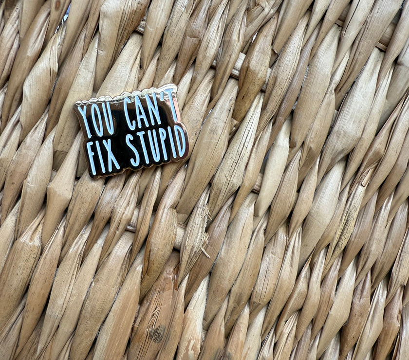 You can’t fix stupid pin