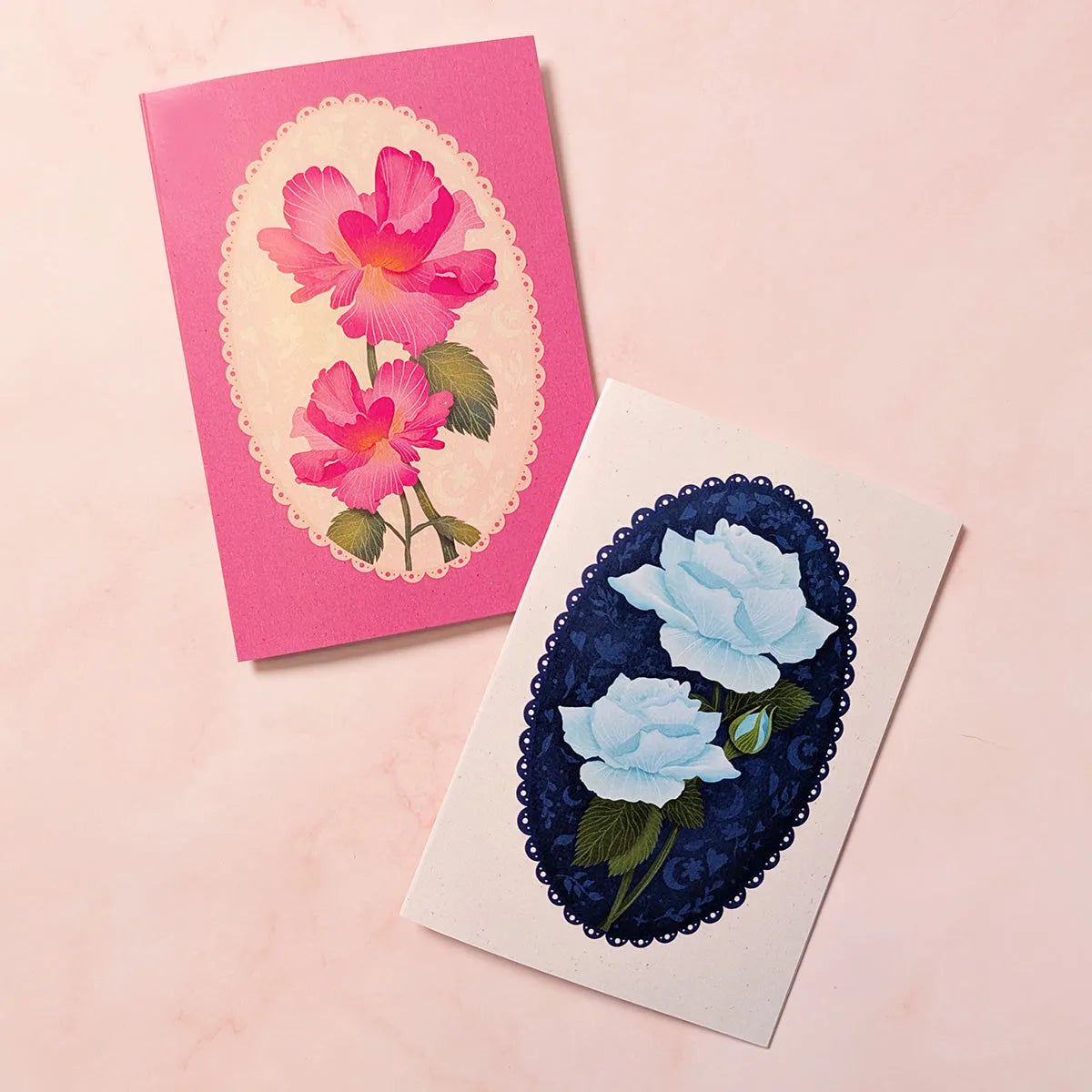  Petals in Pink | Floral Mini Greeting Card Cheeky Peach Designs Cards art-noise.myshopify.com petals-in-pink-floral-mini-greeting-card