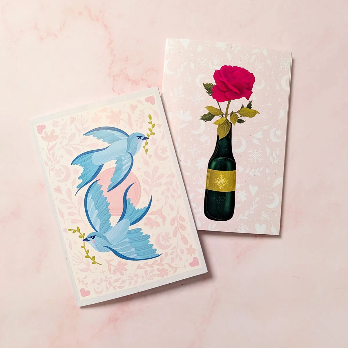  Feathered Friends | Sparrow Bird Mini Greeting Card Cheeky Peach Designs Cards art-noise.myshopify.com feathered-friends-sparrow-bird-mini-greeting-card