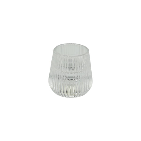 Clear glass tea light/votive holder, 2.5 in
