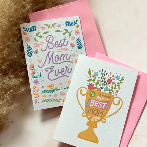  Best Mom Ever | Mother’s Day | Mini Greeting Card Cheeky Peach Designs Cards art-noise.myshopify.com best-mom-ever-mother-s-day-mini-greeting-card