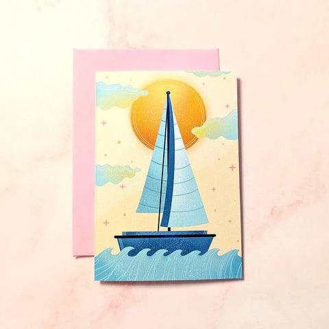  Sunset Sailing | New Brunswick Mini Greeting Card Cheeky Peach Designs Cards art-noise.myshopify.com sunset-sailing-new-brunswick-mini-greeting-card