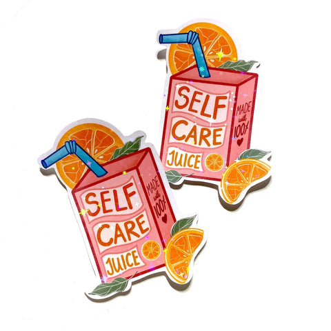  Self Care Juice Sticker Cheeky Peach Designs Sticker art-noise.myshopify.com self-care-juice-sticker