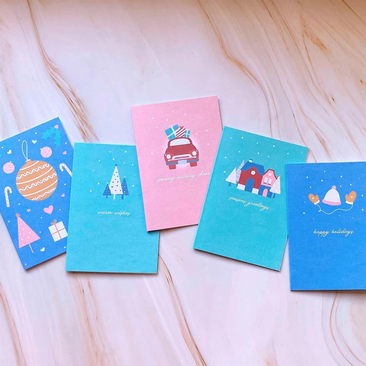  Happy Holidays Mini Greeting Card Cheeky Peach Designs Cards art-noise.myshopify.com happy-holidays-mini-greeting-card