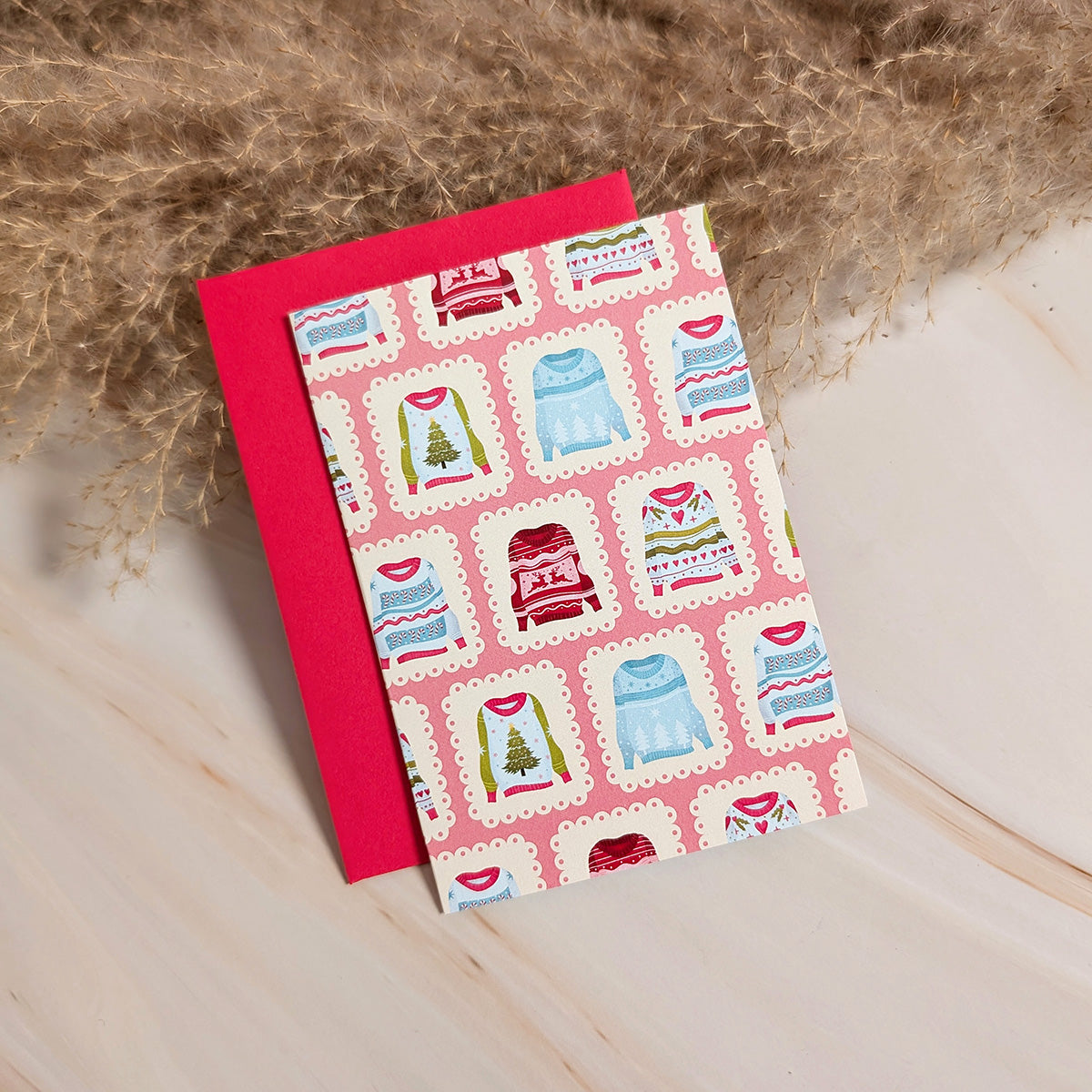 Warm Sweater Wishes Mini Holiday Card