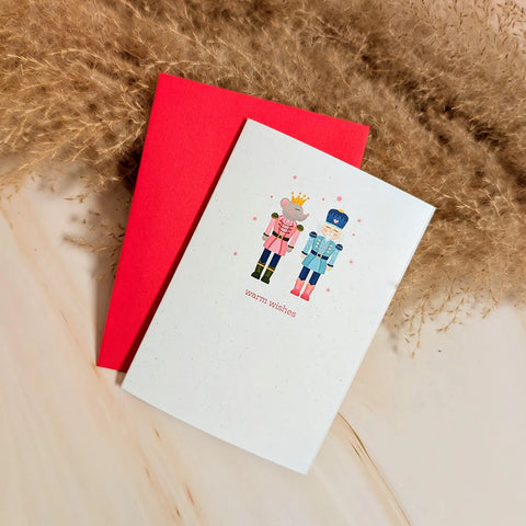  Warm Wishes Mini Holiday Nutcracker Card Cheeky Peach Designs Cards art-noise.myshopify.com warm-wishes-mini-holiday-nutcracker-card