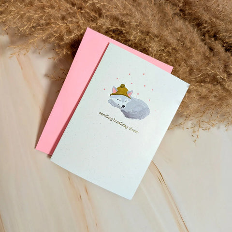  Sending Howliday Cheer Mini Holiday Wolf Card Cheeky Peach Designs Cards art-noise.myshopify.com sending-howliday-cheer-mini-holiday-wolf-card