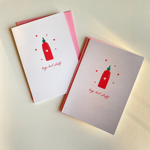  Hey, Hot Stuff! Mini Greeting Card Cheeky Peach Designs Cards art-noise.myshopify.com hey-hot-stuff-mini-greeting-card