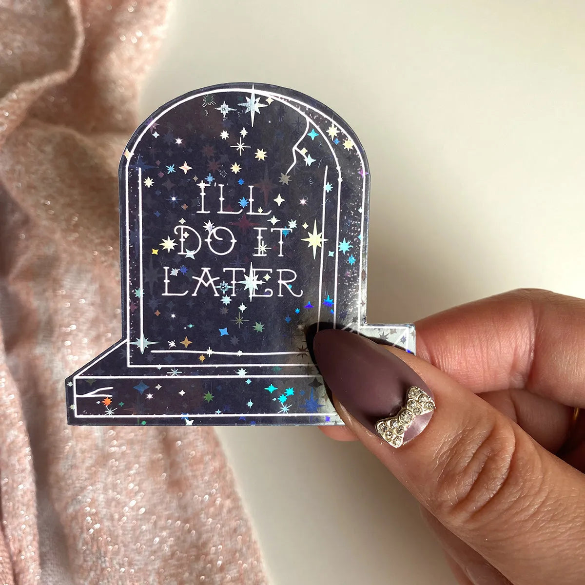  I'll Do It Later Tombstone Sticker Cheeky Peach Designs Sticker art-noise.myshopify.com ill-do-it-later-tombstone-sticker