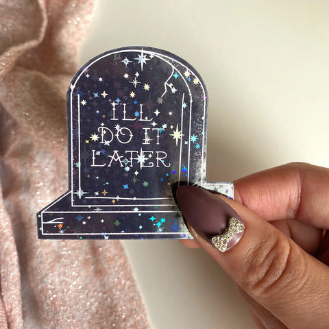 I'll Do It Later Tombstone Sticker Cheeky Peach Designs Sticker art-noise.myshopify.com ill-do-it-later-tombstone-sticker