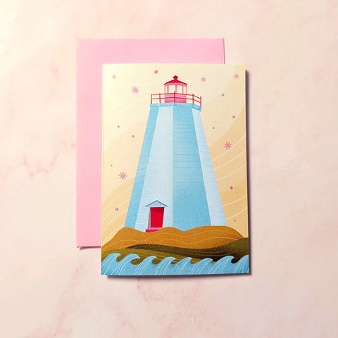  East Coast Lighthouse | New Brunswick Mini Greeting Card Cheeky Peach Designs Cards art-noise.myshopify.com east-coast-lighthouse-new-brunswick-mini-greeting-card