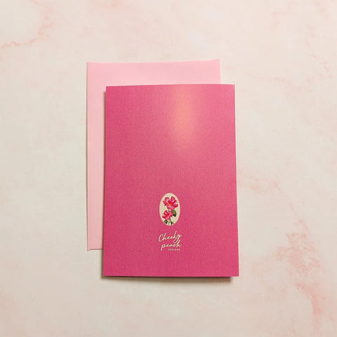  Petals in Pink | Floral Mini Greeting Card Cheeky Peach Designs Cards art-noise.myshopify.com petals-in-pink-floral-mini-greeting-card