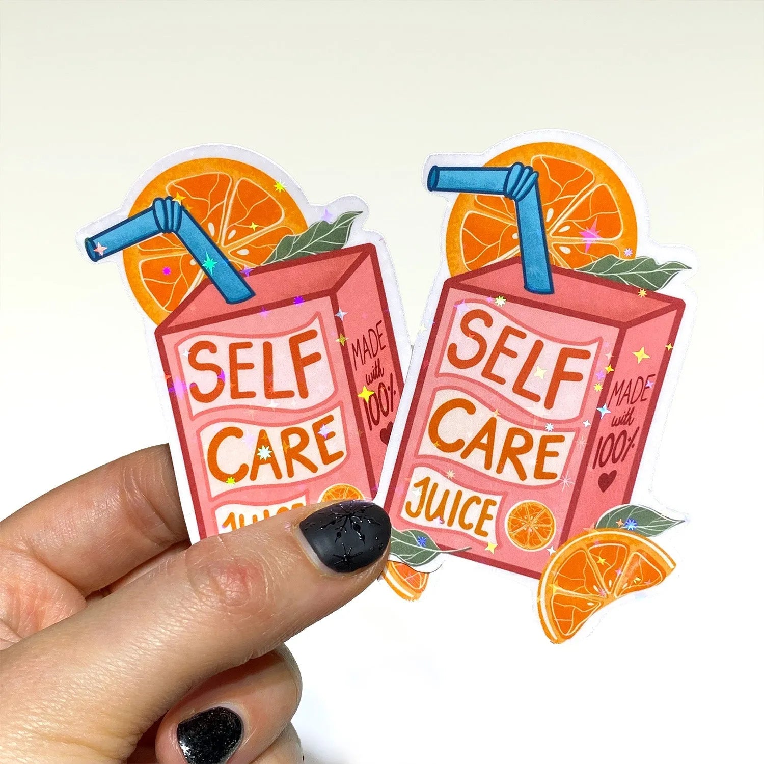  Self Care Juice Sticker Cheeky Peach Designs Sticker art-noise.myshopify.com self-care-juice-sticker