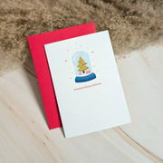 Tremendous Wishes Snow Globe Mini Holiday Card