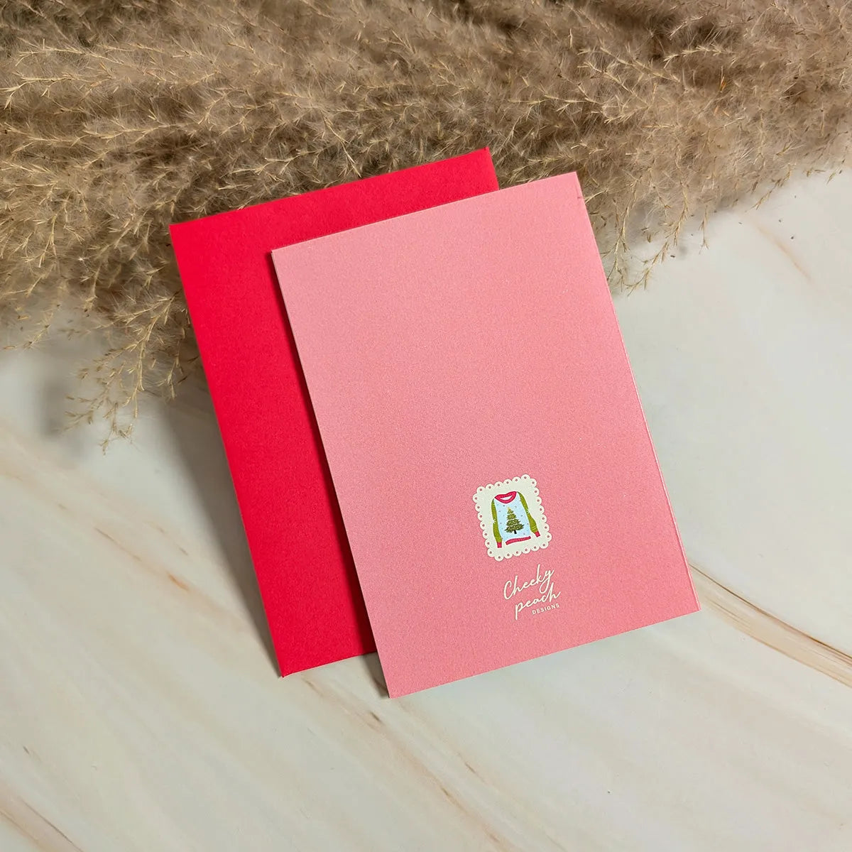  Warm Sweater Wishes Mini Holiday Card Cheeky Peach Designs Cards art-noise.myshopify.com warm-sweater-wishes-mini-holiday-card