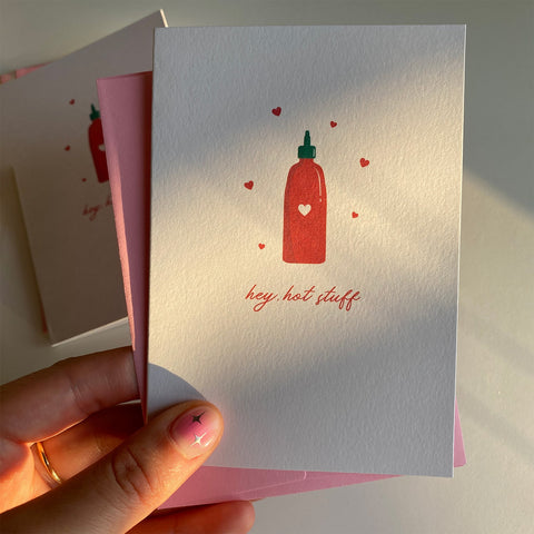 Hey, Hot Stuff! Mini Greeting Card
