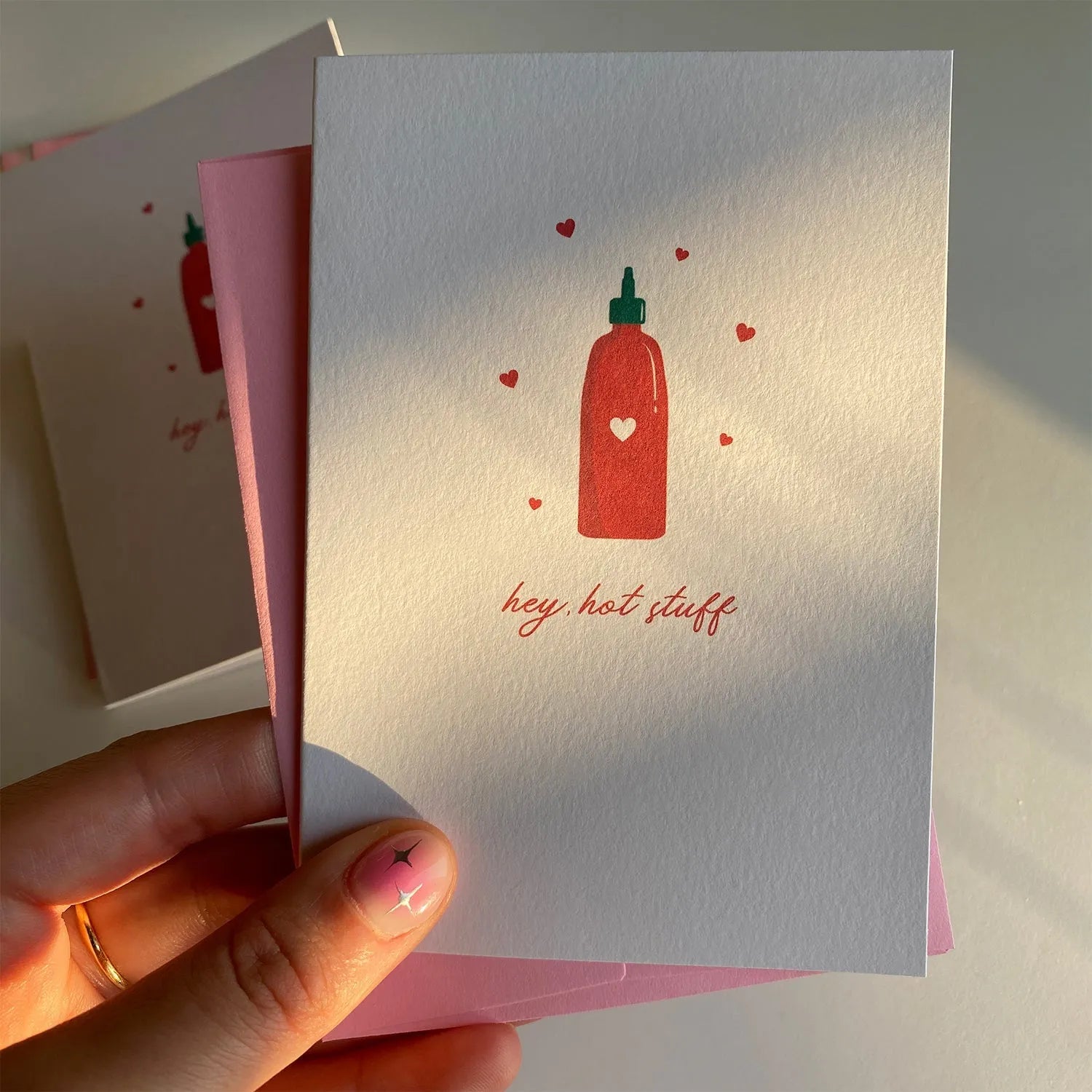  Hey, Hot Stuff! Mini Greeting Card Cheeky Peach Designs Cards art-noise.myshopify.com hey-hot-stuff-mini-greeting-card