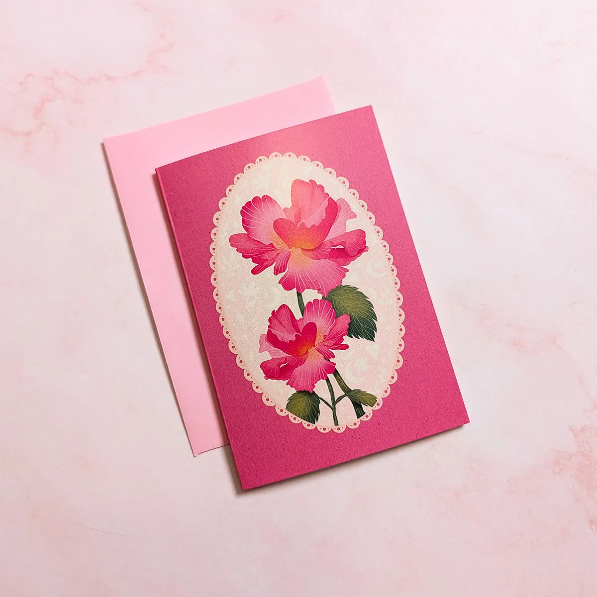  Petals in Pink | Floral Mini Greeting Card Cheeky Peach Designs Cards art-noise.myshopify.com petals-in-pink-floral-mini-greeting-card
