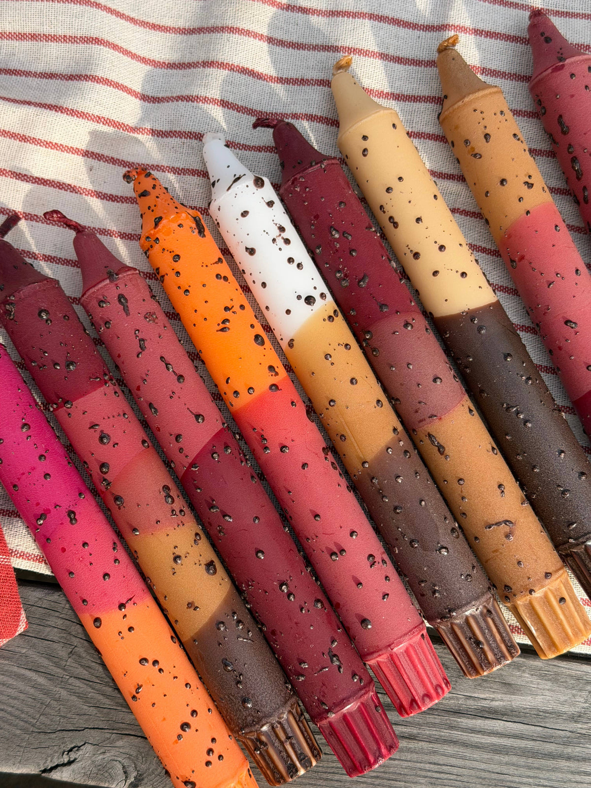 Individual Taper Candles - Autumn Colours