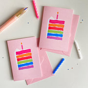 Sweet As Cake Mini Birthday Greeting Card