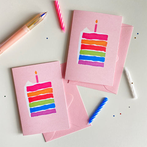 Sweet As Cake Mini Birthday Greeting Card