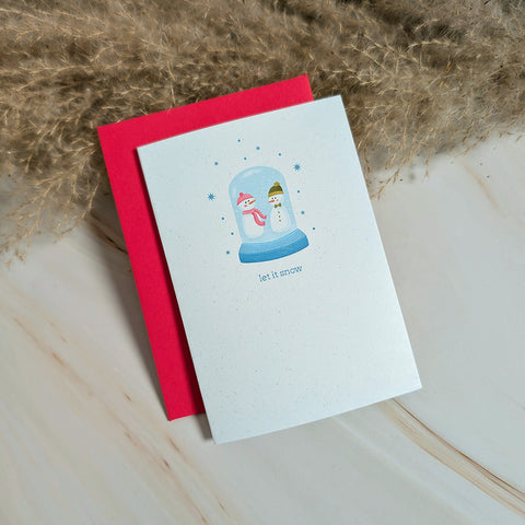 Let It Snow Globe Mini Holiday Card