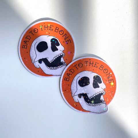  Bad to the Bone Sticker Cheeky Peach Designs Sticker art-noise.myshopify.com bad-to-the-bone-sticker