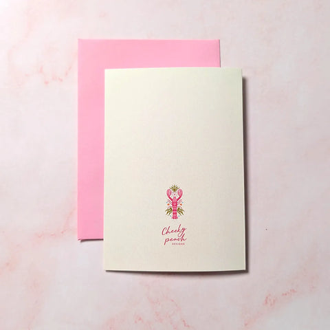  You're My Lobster | New Brunswick Mini Greeting Card Cheeky Peach Designs Cards art-noise.myshopify.com youre-my-lobster-new-brunswick-mini-greeting-card