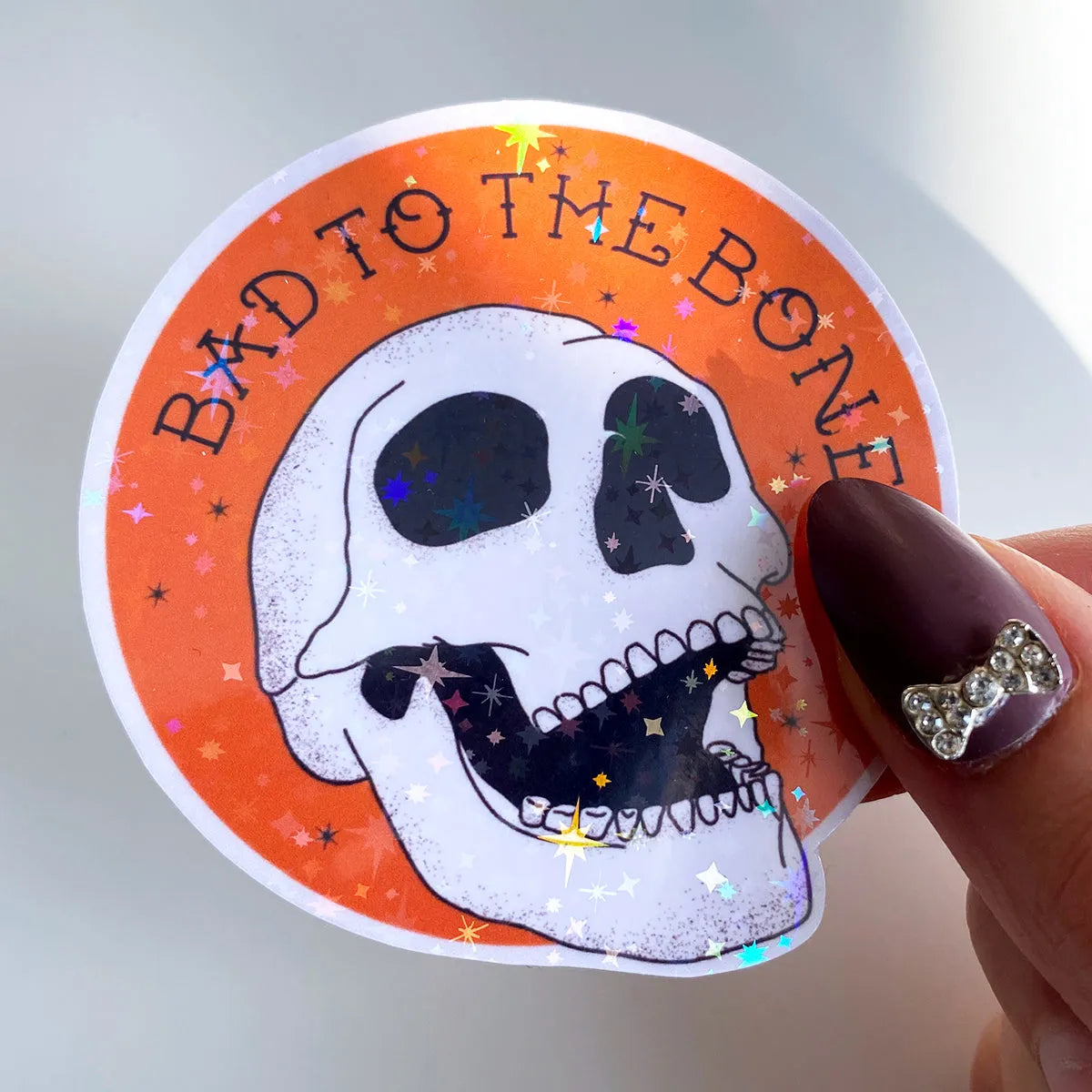  Bad to the Bone Sticker Cheeky Peach Designs Sticker art-noise.myshopify.com bad-to-the-bone-sticker