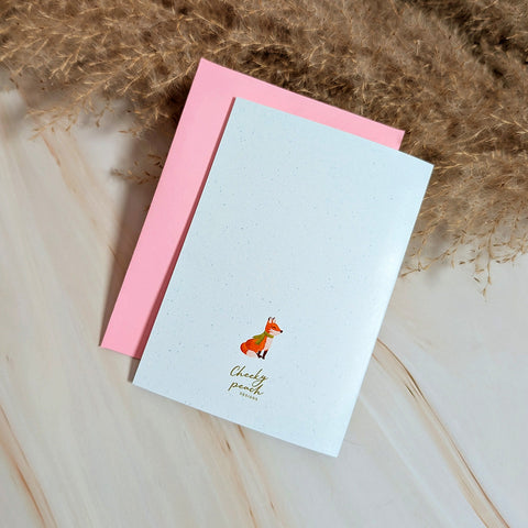 Stay Foxy and Cozy Mini Holiday Card
