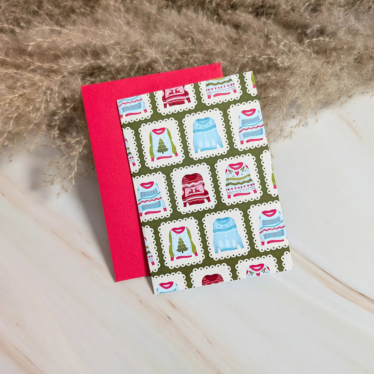  Warm Sweater Wishes Mini Holiday Card Cheeky Peach Designs Cards art-noise.myshopify.com warm-sweater-wishes-mini-holiday-card