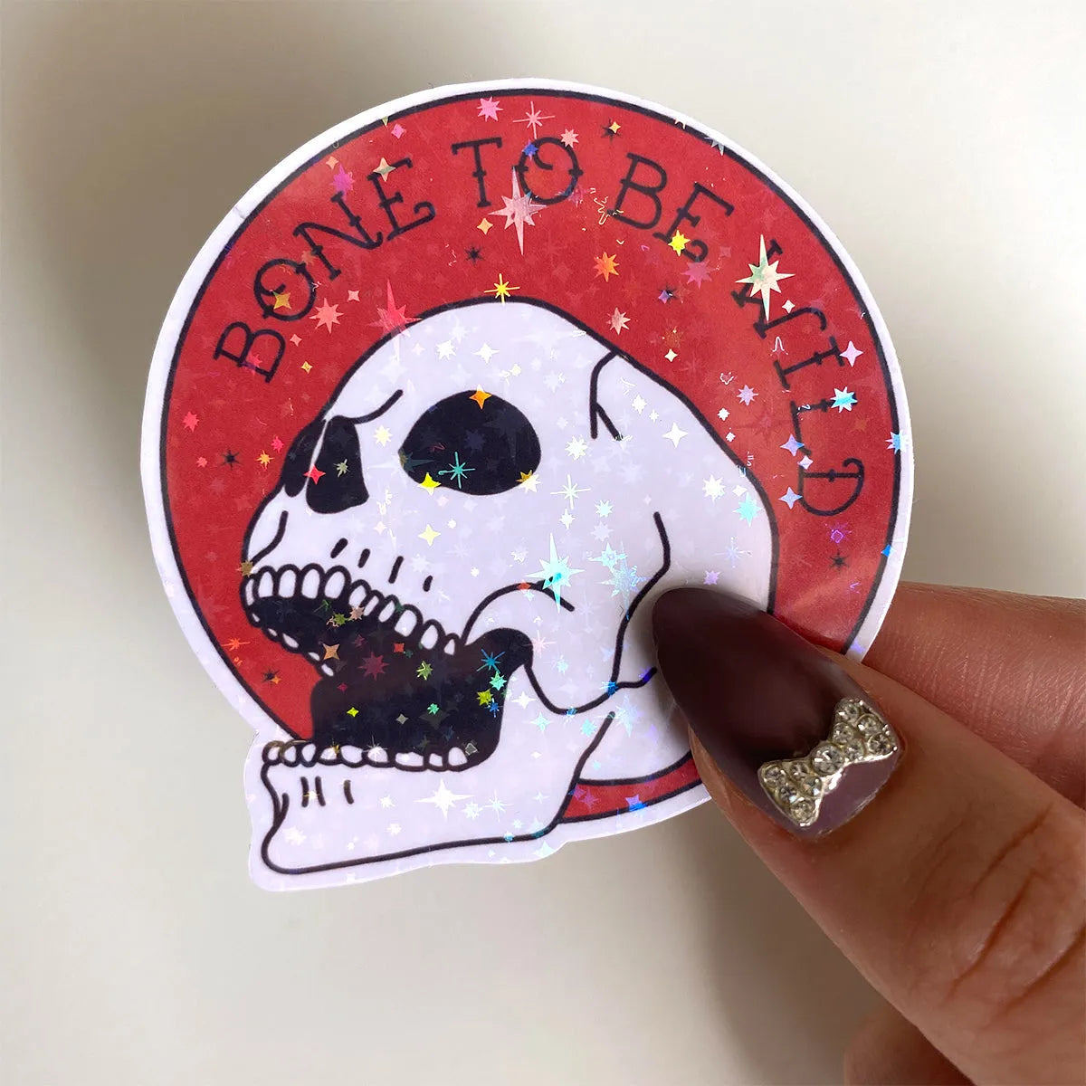  Bone To Be Wild Sticker Cheeky Peach Designs Sticker art-noise.myshopify.com bone-to-be-wild-sticker