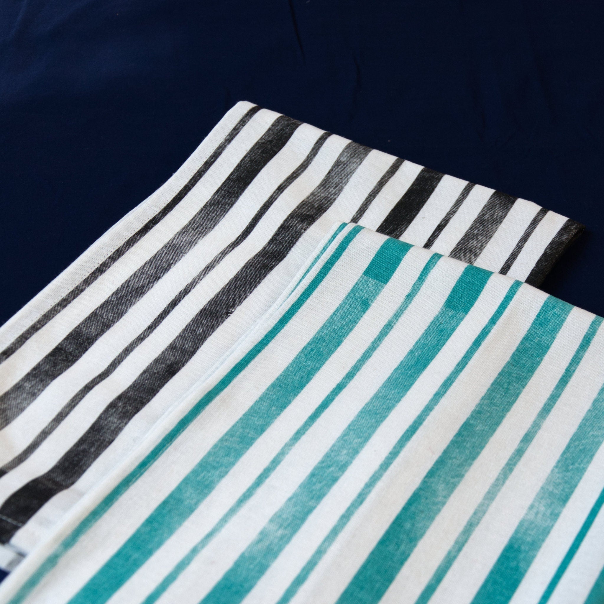 Distressed Stripes Tea Towels - Set/2