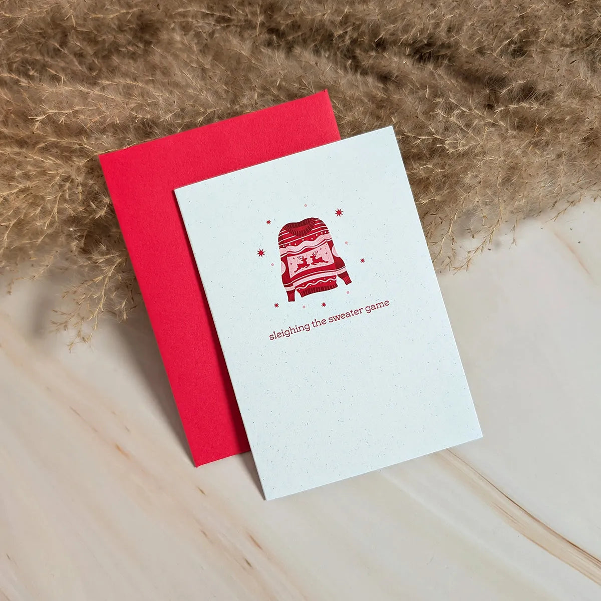  Sleighing the Sweater Game Mini Holiday Card Cheeky Peach Designs Cards art-noise.myshopify.com sleighing-the-sweater-game-mini-holiday-card