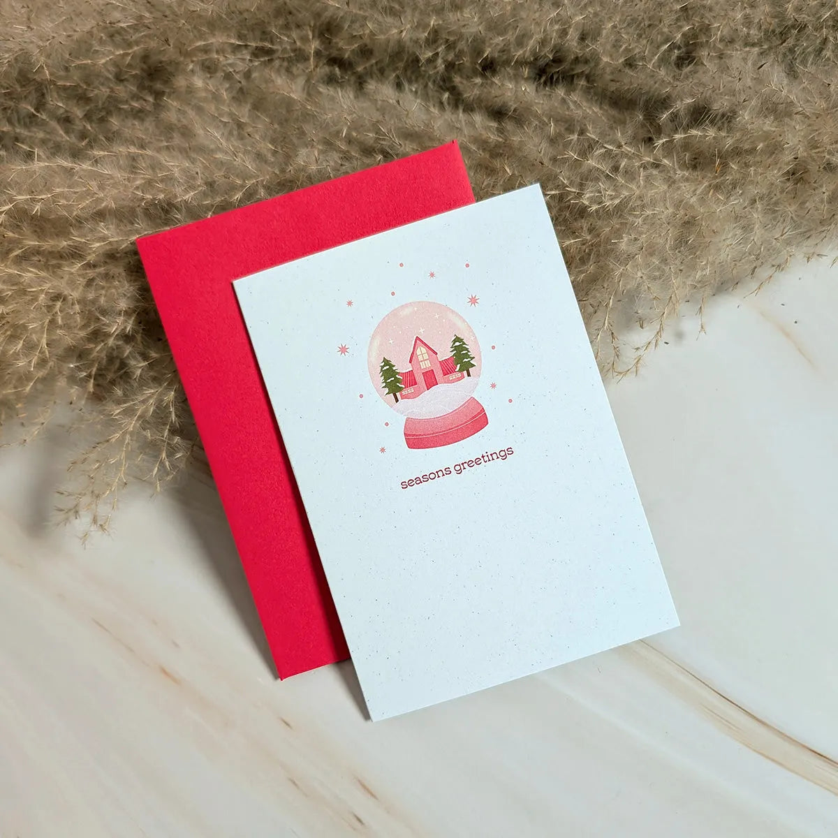  Season’s Greetings Snow Globe Mini Holiday Card Cheeky Peach Designs Cards art-noise.myshopify.com season-s-greetings-snow-globe-mini-holiday-card