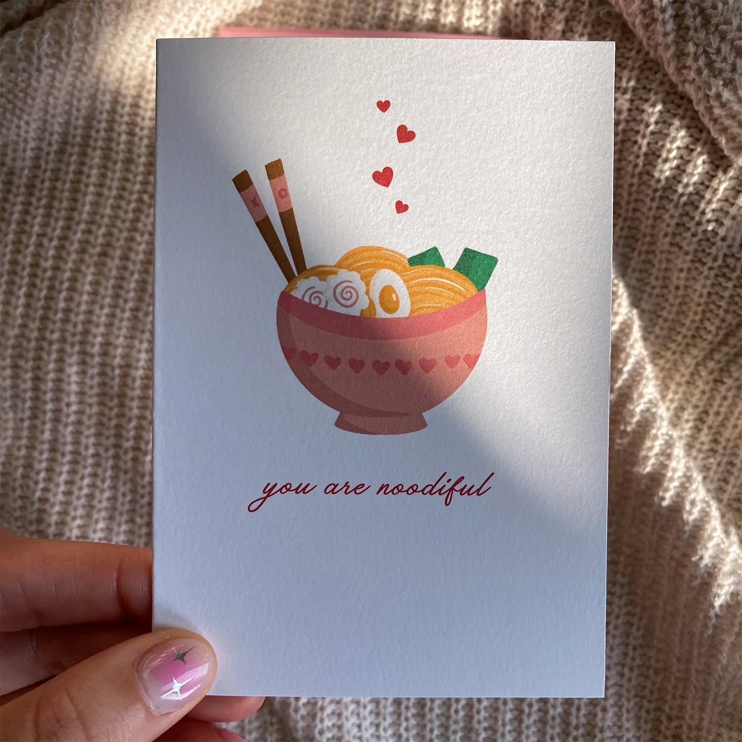  You Are Noodiful Mini Greeting Card Cheeky Peach Designs Cards art-noise.myshopify.com you-are-noodiful-mini-greeting-card