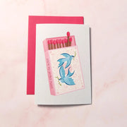  You're My Perfect Match | Sparrow Bird Mini Greeting Card Cheeky Peach Designs Cards art-noise.myshopify.com youre-my-perfect-match-sparrow-bird-mini-greeting-card