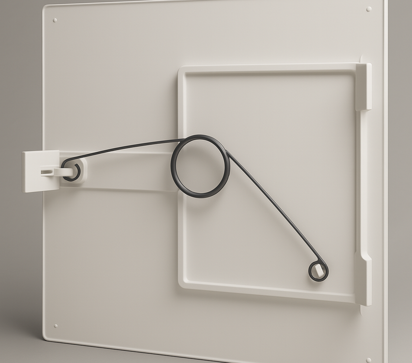 8 in x 8 in Spring-Loaded Access Panel – Tool-Free Pop-In Drywall Cover