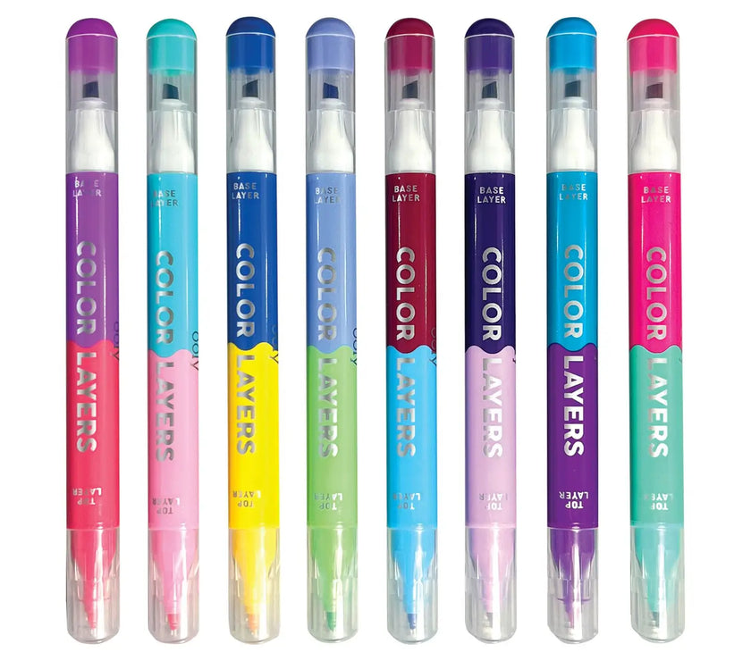 OOLY - Color Layers Double-Ended Layering Markers- Set of 8