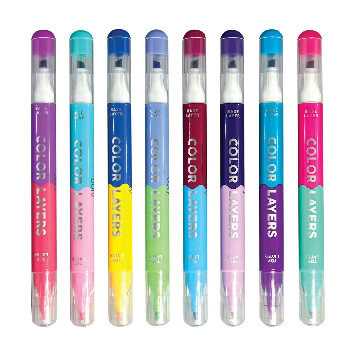 OOLY - Color Layers Double-Ended Layering Markers- Set of 8 - Art Noise