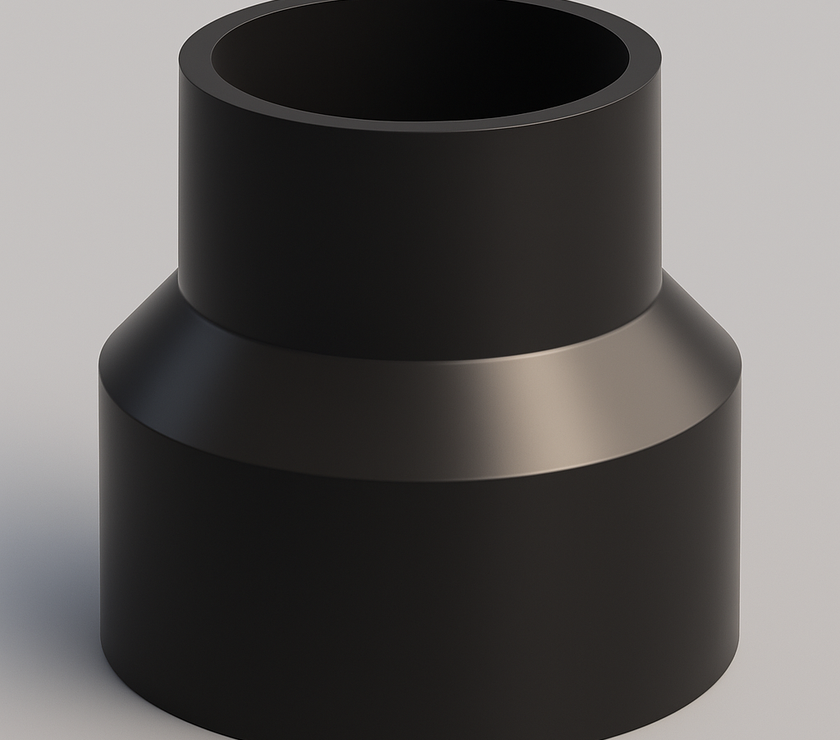 LESSO ABS Reducing Coupling – Hub x Hub DWV Fitting (Multiple Sizes)