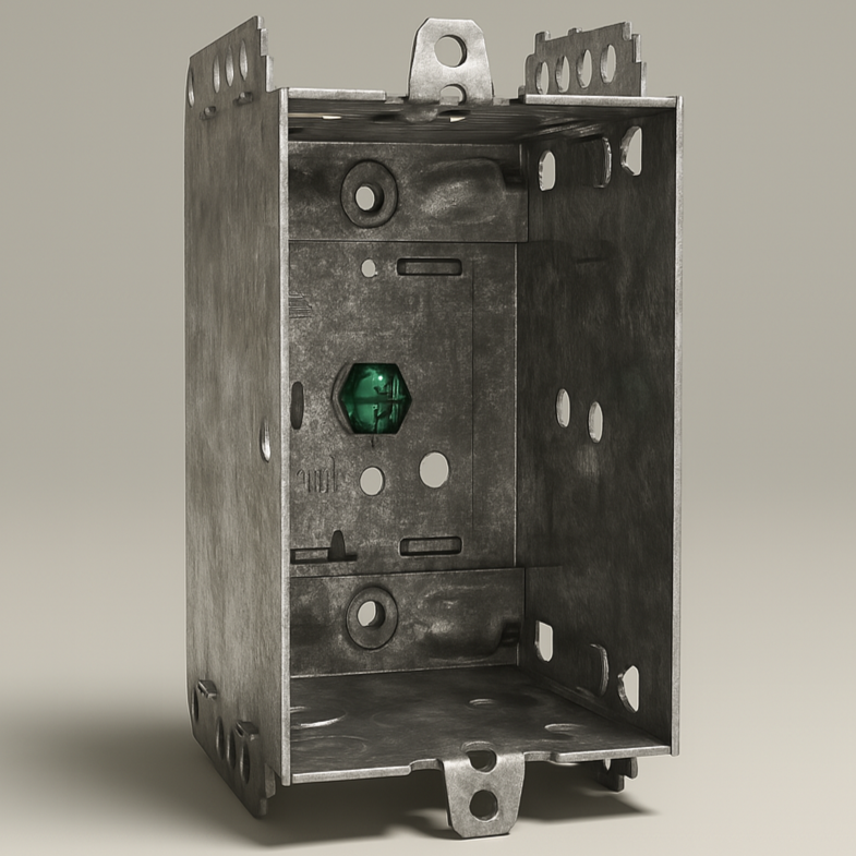 1‑Gang Steel Device Box 3x2x2 ½ – Galvanized, 12.5 cu in, ETL Good Day Building Supply Inc. product_type art-noise.myshopify.com 1-gang-steel-device-box-3x2x2-galvanized-12-5-cu-in-etl