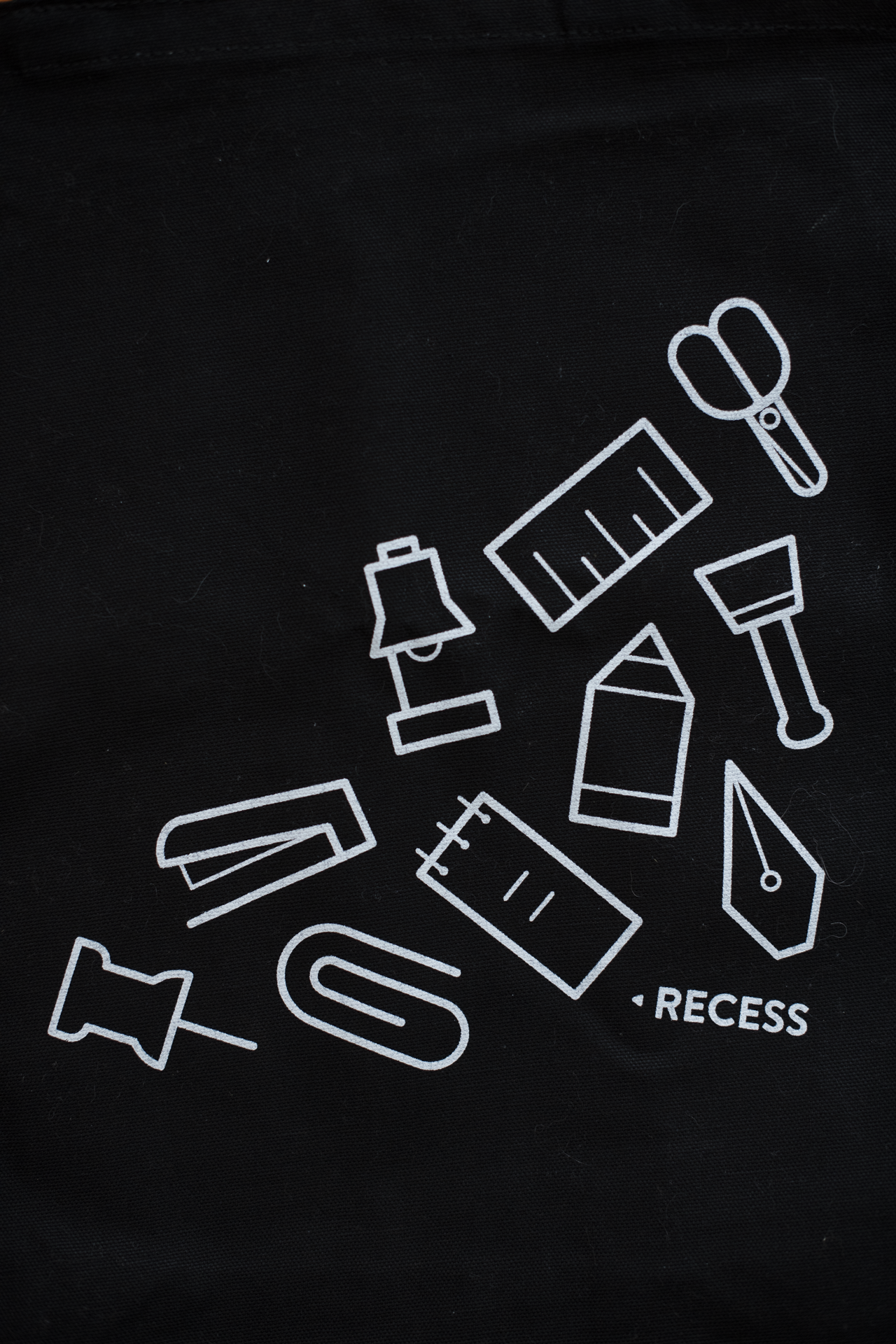 Tote Bag : Stationery Symbols : Black