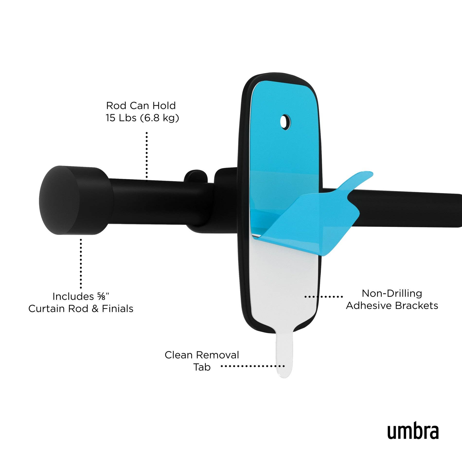 Cappa Adhera Curtain Rod