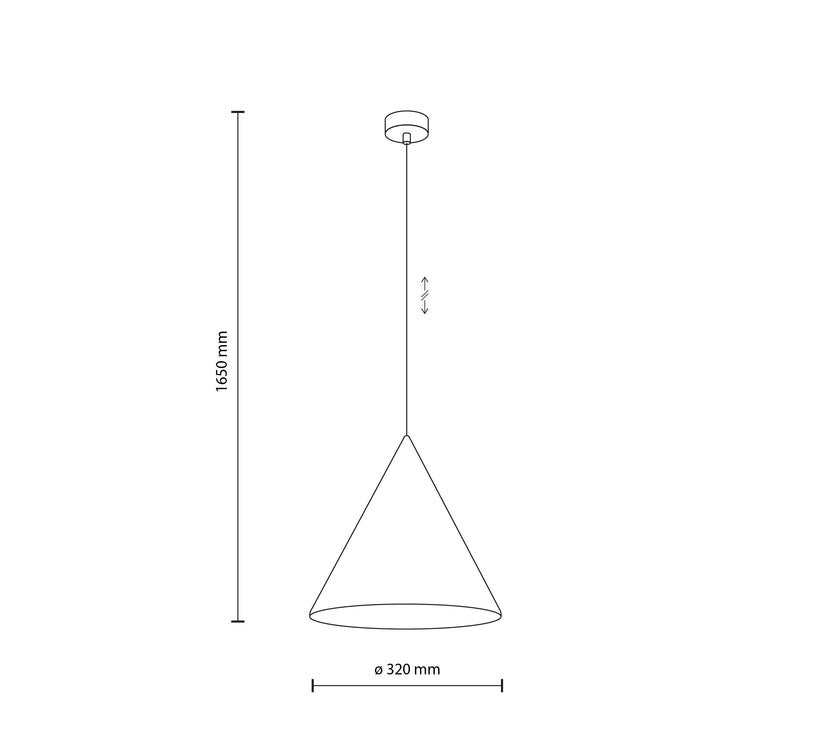CONO Brown  Large Modern Minimalist Pendant Light