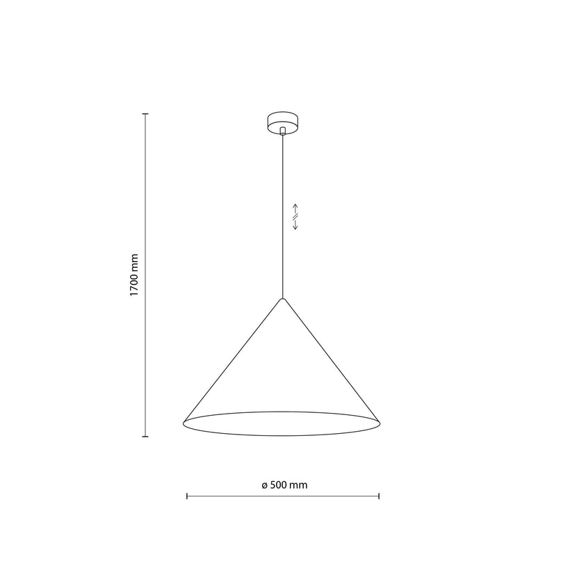 CONO Orange  Extra Large Modern Minimalist Pendant Light