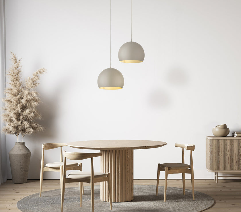 ZOE Beige Mid-Century Modern Pendant Light