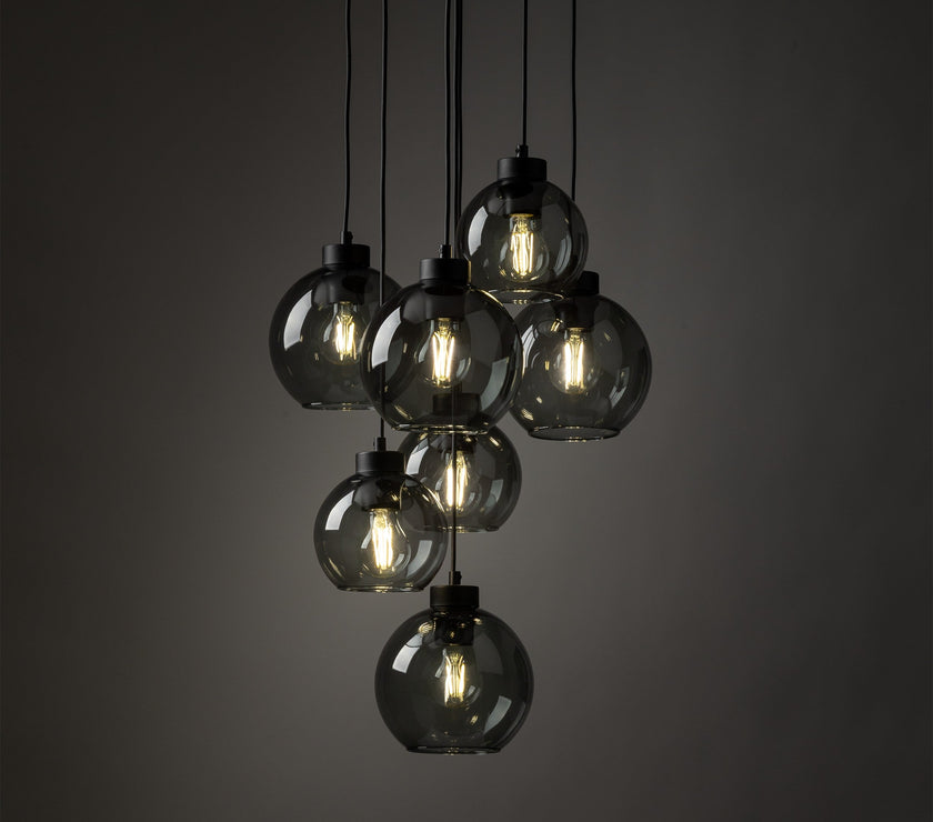 CUBUS Graphite Glass Scandinavian Pendant Light 7