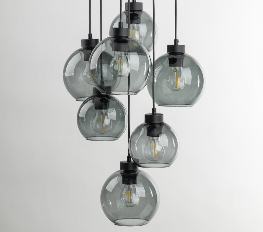 CUBUS Graphite Glass Scandinavian Pendant Light 7