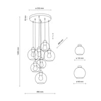 CUBUS Graphite Glass Scandinavian Pendant Light 7